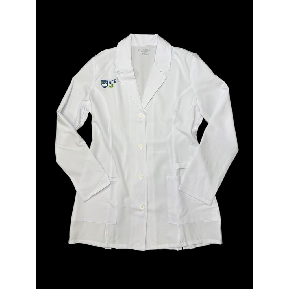 NEW Cherokee Rite Aid White Uniform Workwear Top Womens Size Small